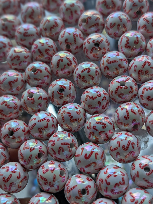 10x Christmas candy cane red