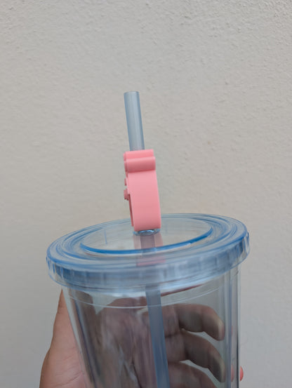 Straw topper - squish mellow cow