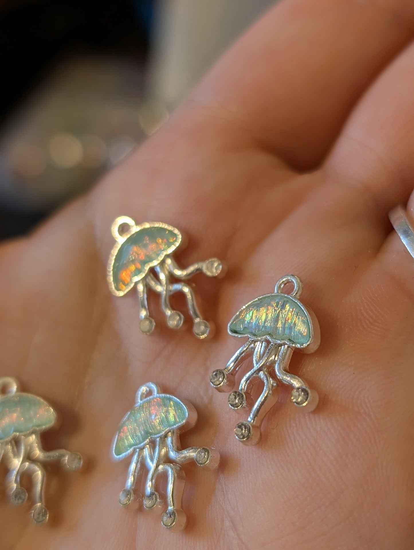 Metal jelly fish pendants