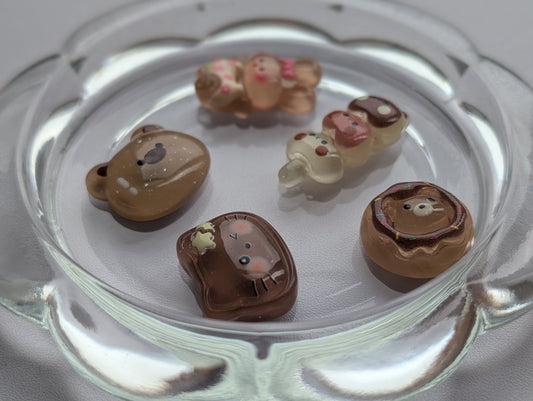 Mixed ice brown kawaii style (pack of 5)