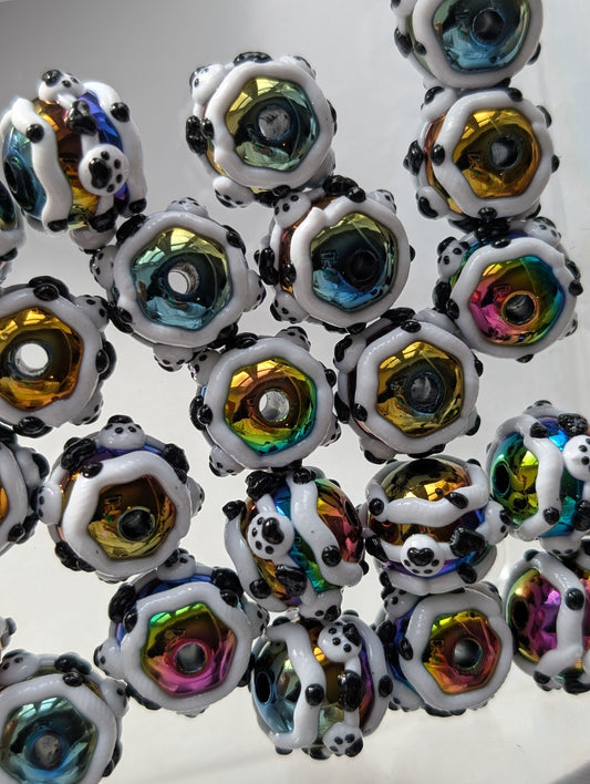 Paw painted beads