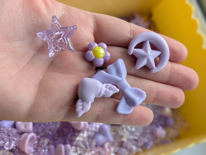 Purple acrylic beads mix