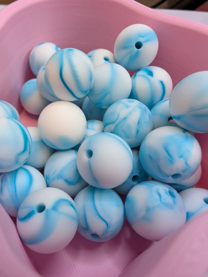 15mm solid colour silicone beads