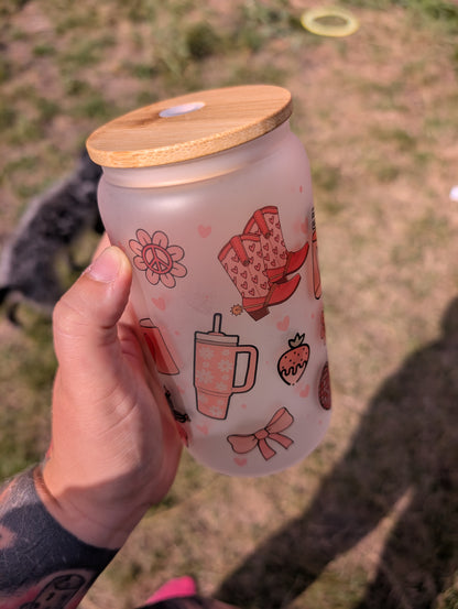 Girly stanley style glass can