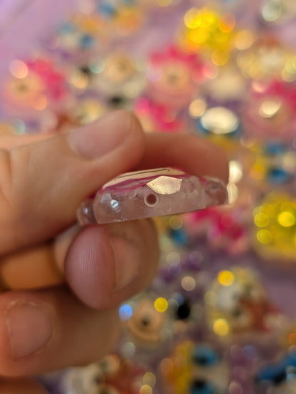 Glitter character beads