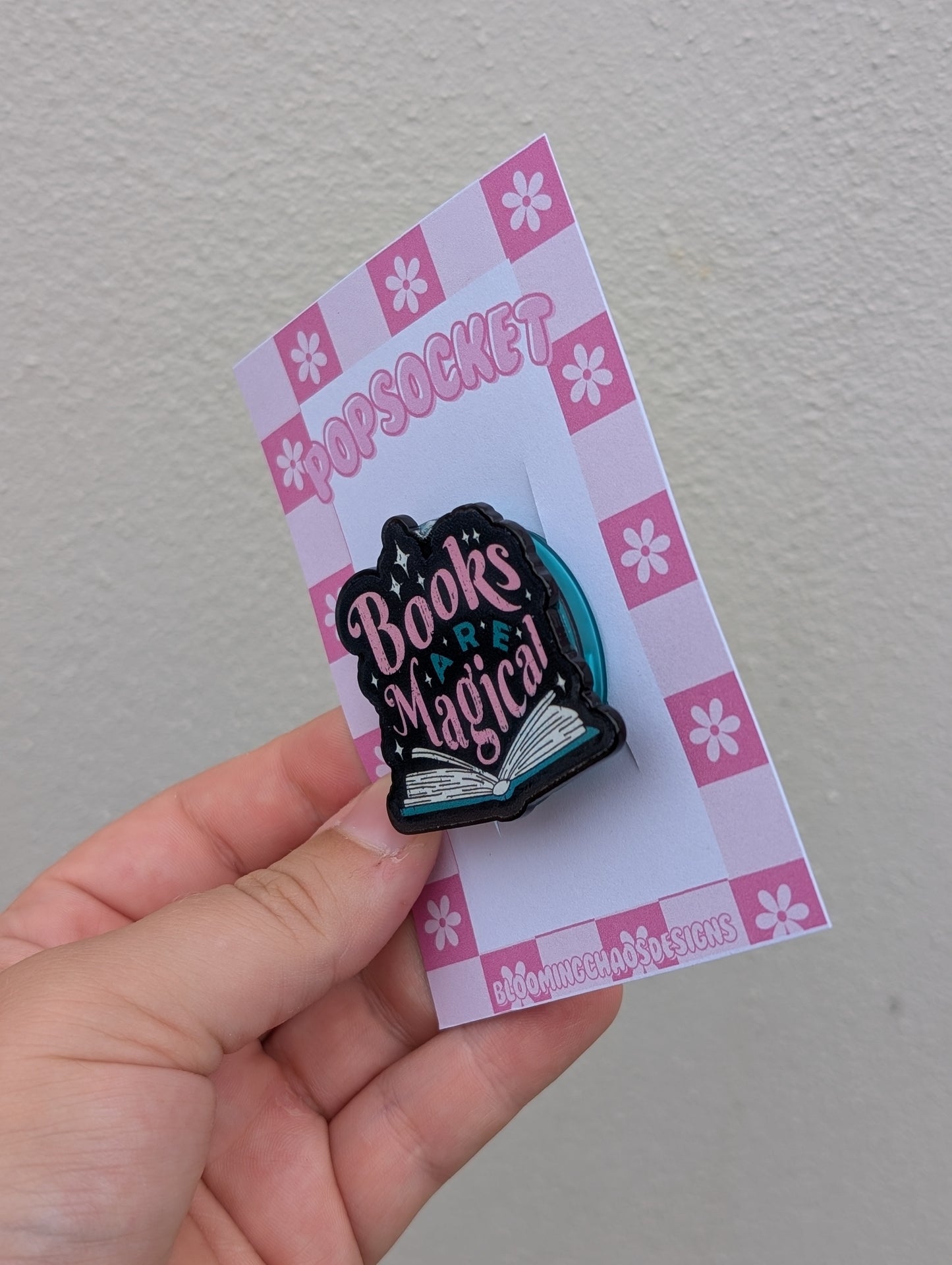 Books are magical pop socket