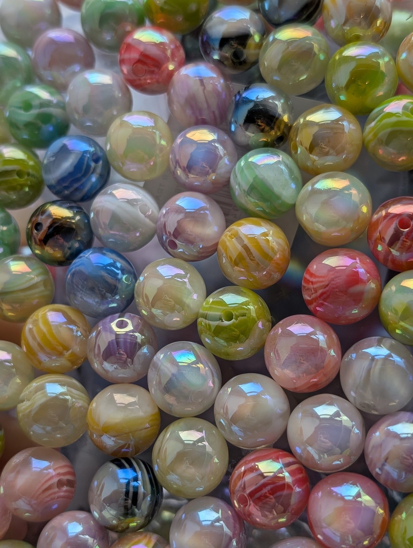 10x 16mm stripe beads