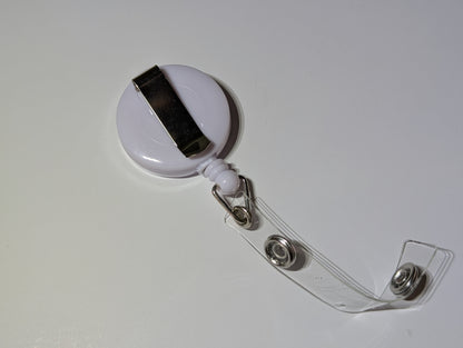 Badge reel -white