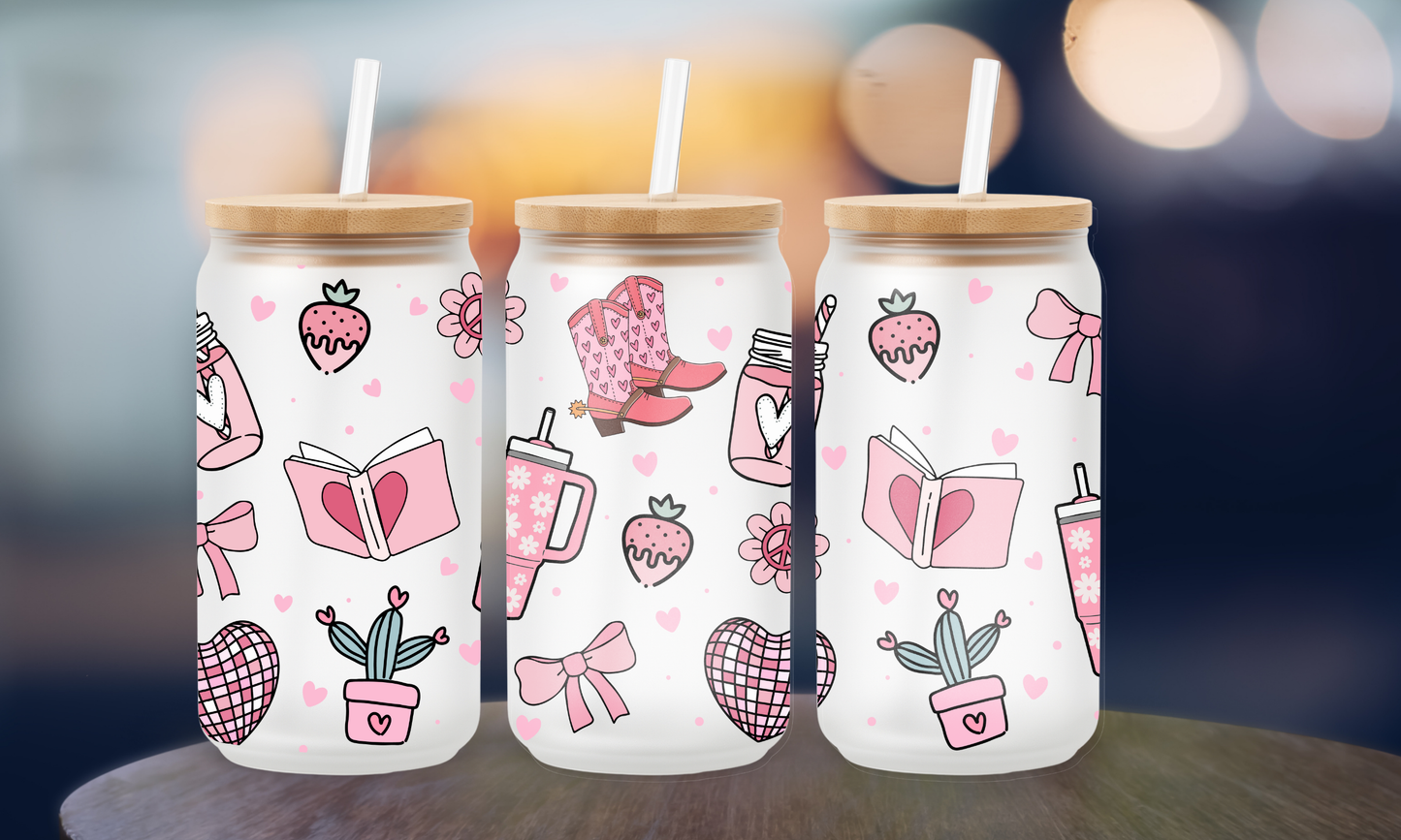 Girly stanley style glass can