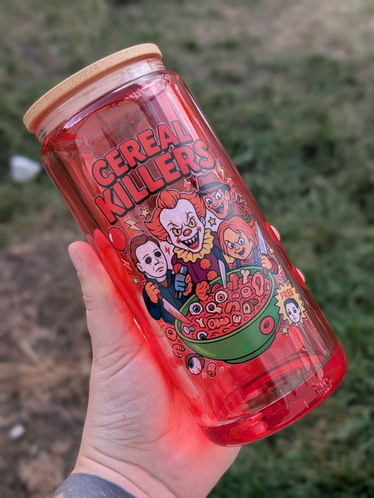 Cereal killer blood drip snowglobe style cup