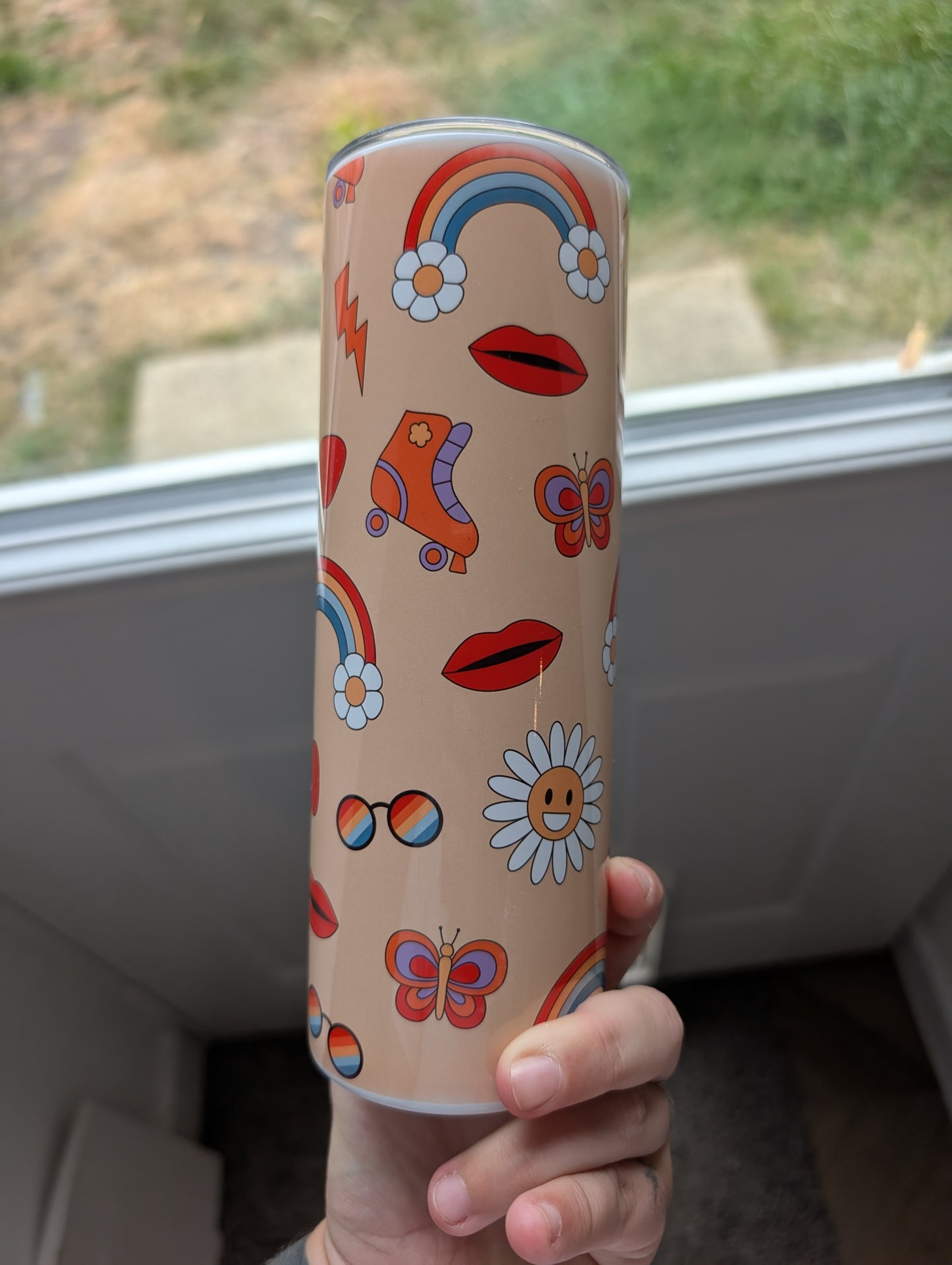 Groovy rainbows style 20oz Tumbler