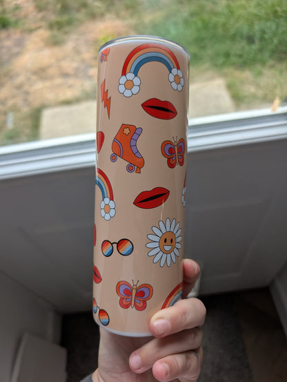 Groovy rainbows style 20oz Tumbler