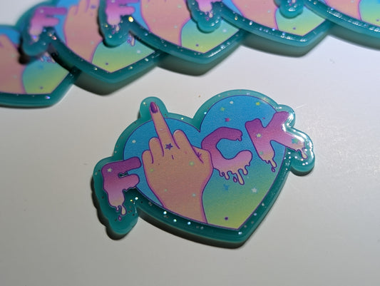 Sweary finger Acrylic
