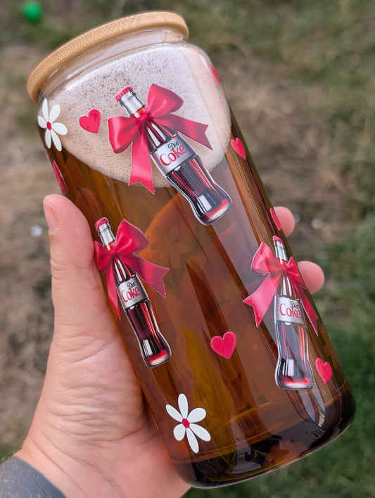 Diet coke effect snowglobe style cup