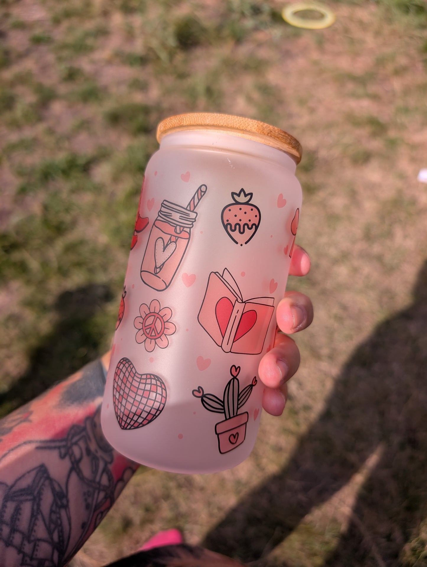 Girly stanley style glass can