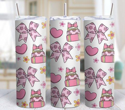 Books and bows style 20oz Tumbler