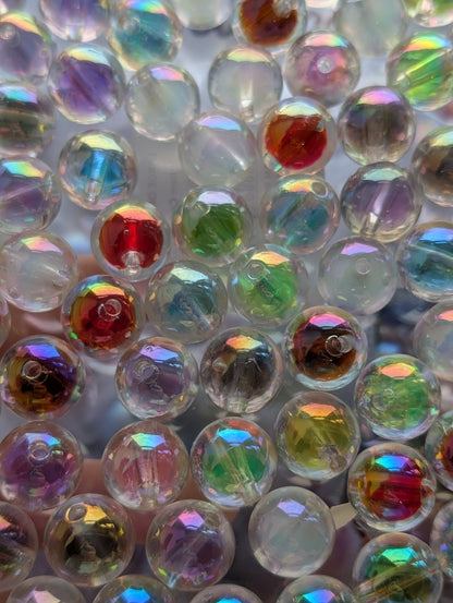 10x colourful 16mm double layer beads